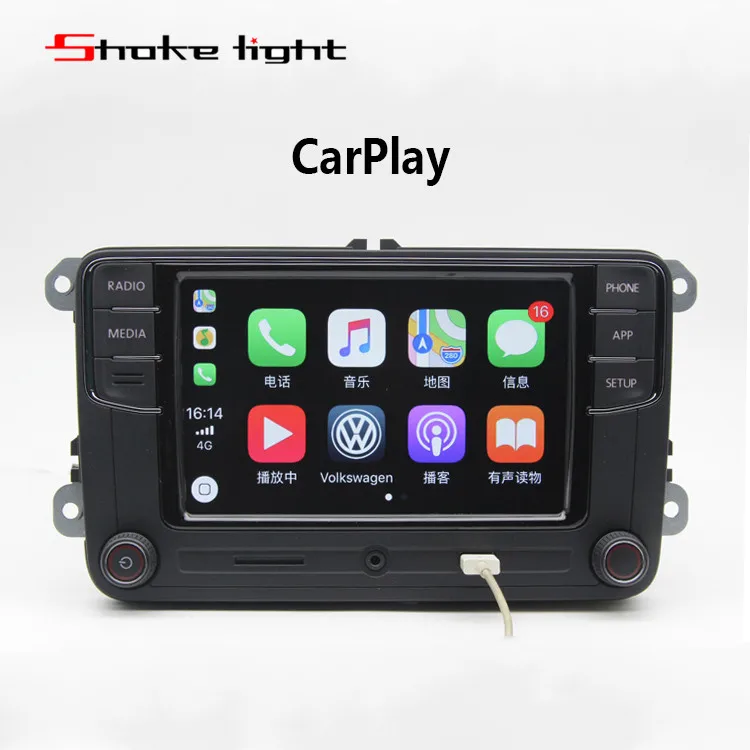 6RD035187B RCD330G радио 6 5 ''MIB UI стерео CarPlay приложения MirrorLink Bluetooth для Golf Jetta CC Tiguan Passat