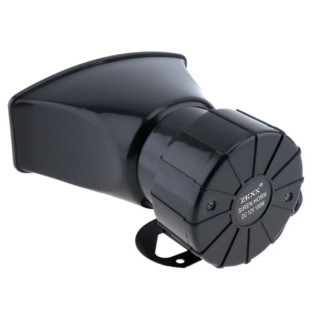 DC 12V 100W рог для автомобиля мотоцикла сигнала для авто автомобиль Грузовик 5 Звук Тон громкая сирена полицейская сирена Предупреждение громкоговоритель