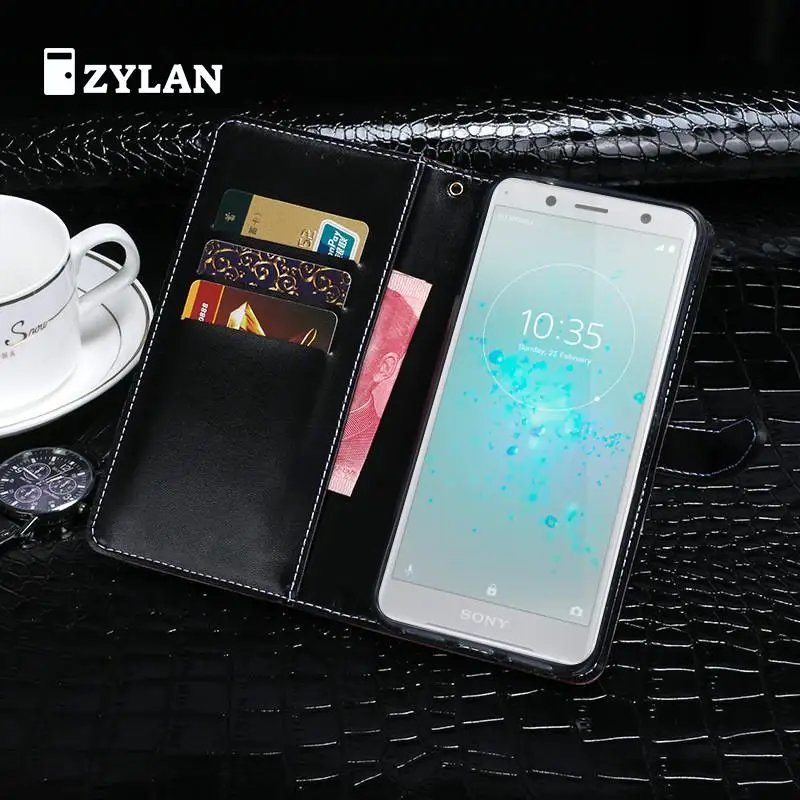 Кожаный чехол с откидной крышкой и подставкой для Sony Xperia XZ Premium XZ1 Compact XZ2 &amp GIFT |