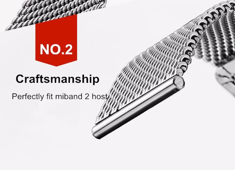 Металлический ремешок без винтов для браслетов MiBand 2 браслет из нержавеющей