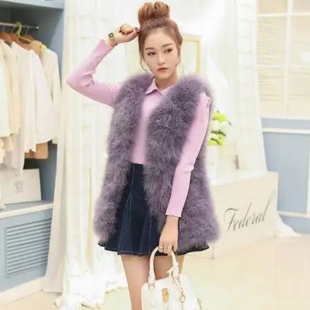 Меховые женские пальто 2019 зимний пушистый жилет большое поступление Женский