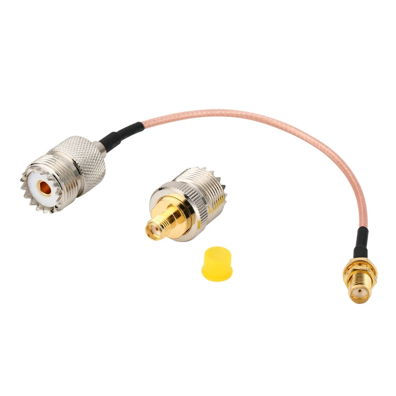 2 комплекта SO239 UHF Женский SMA женский адаптер+ косичка кабель антенные разъемы RG316 ручной радио антенный кабель подключения