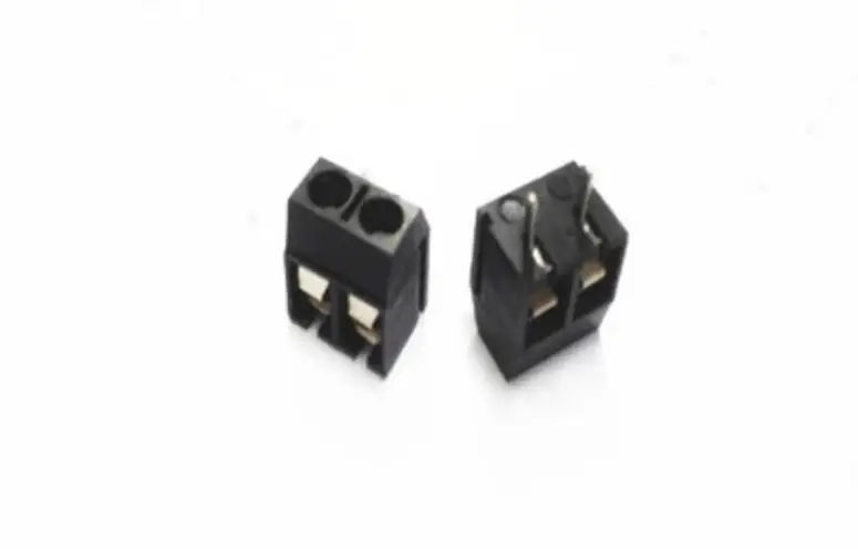 20 шт./лот KF301 2P 5.0 винт 2Pin 5 0 мм Прямые булавки PCB с устойчивым каблуком черный|screw