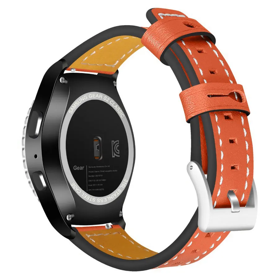Замена натуральной кожи для samsung gear S2/S3/S4 ремешок для часов gear Sport SM-R600/gear S2 классический SM-R732 и SM-R735 смарт-ремешок