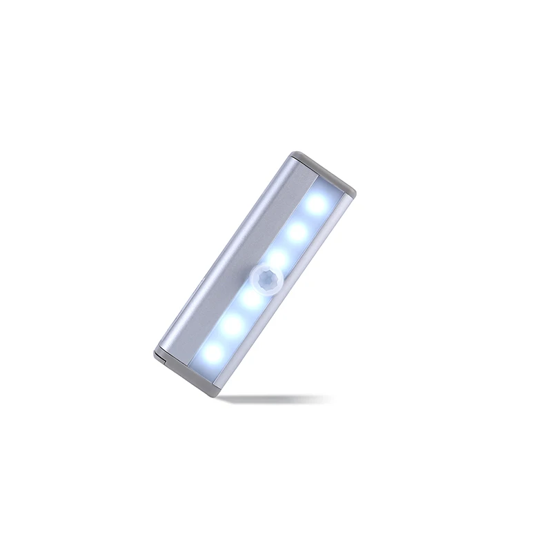 6LEDs Goodland движения Сенсор светодиодный свет ночник 10 светодиодов Беспроводной гардероб огни 4* aaa Батарея настольная лампа шкаф книжный шкаф свет - Испускаемый цвет: 6LEDs