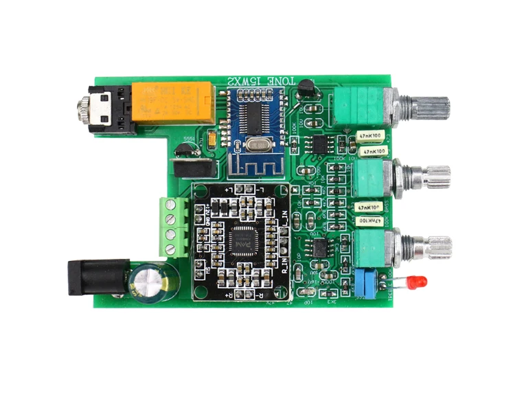 GHXAMP 15 Вт* 2 Bluetooth усилитель аудио Плата цифровой усилитель NE5532 твитер бас регулировка для 10-20 Вт полный диапазон динамик с AUX 3,5 мм