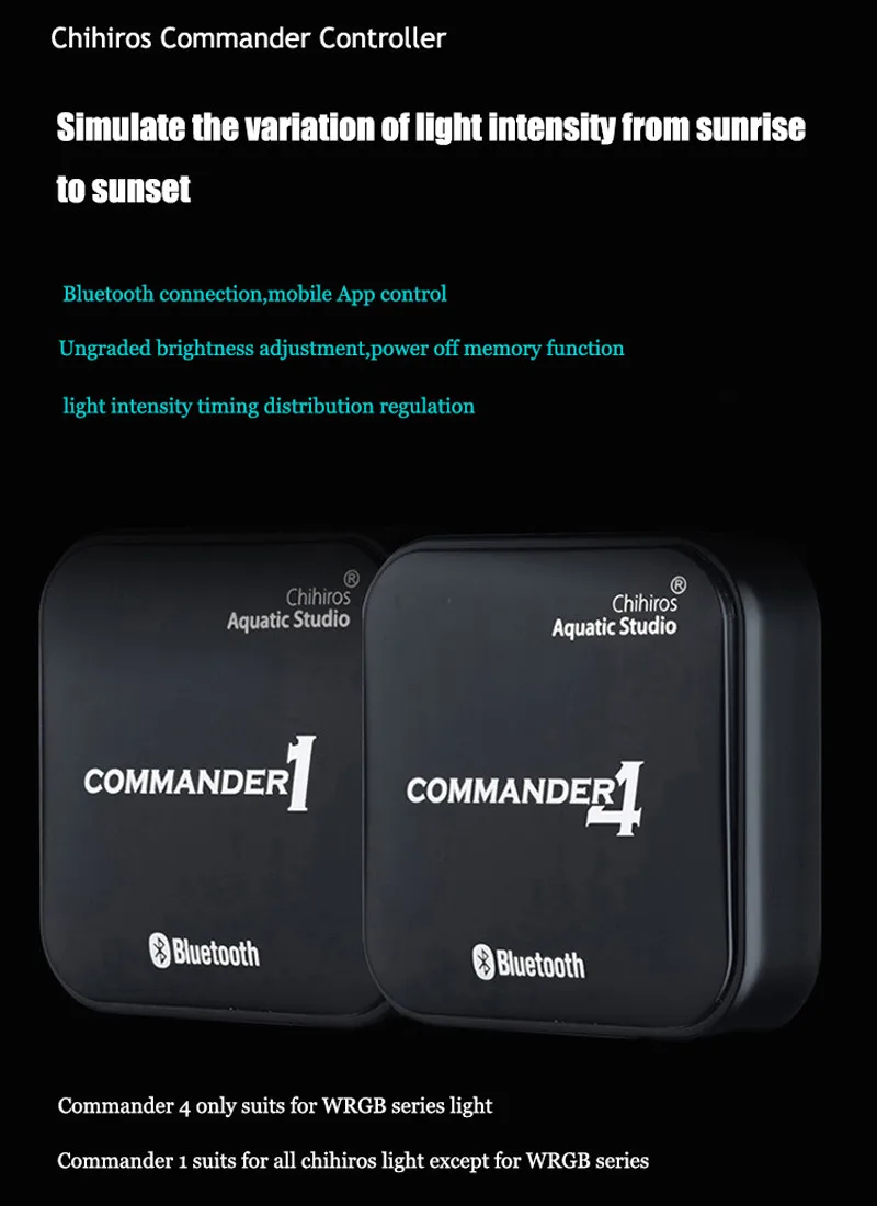 Chihiros Commander 1 Commander 4 Bluetooth приложение управление Светодиодный светильник диммер Управление Лер модулятор для аквариума