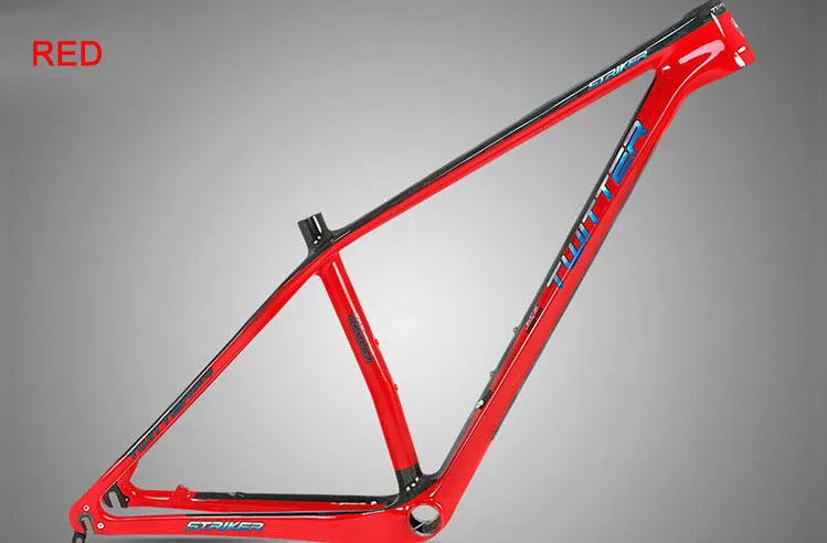 29 Red Twitter STRIKERpro MTB карбоновая рама Сверхлегкая рама для горного велосипеда XC рычаг кабель внутренней маршрутизации дисковый тормоз ESP уф лазер - Цвет: 29 Red