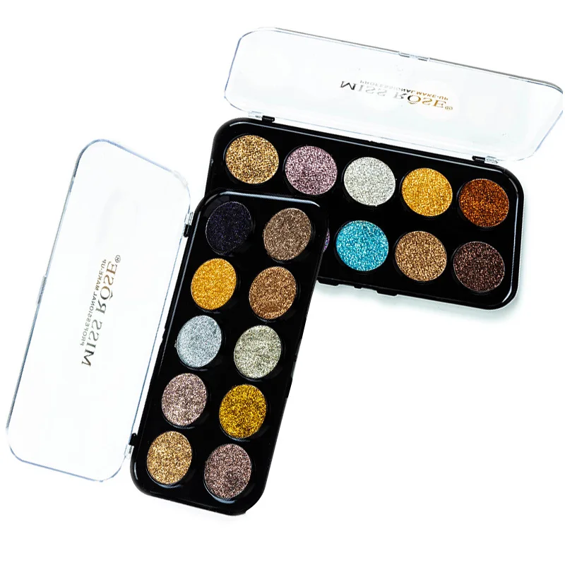 Блестящая палитра теней для век 10 цветов блестящая металлическая пудра пигменты
