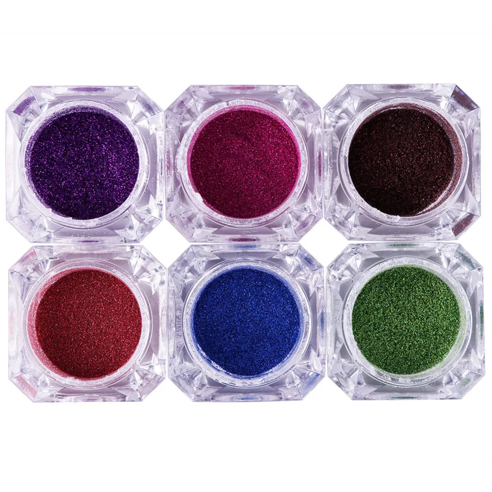 2g/бутылка лазерный Блестящий пигмент для ногтей порошок матовый песок пыль