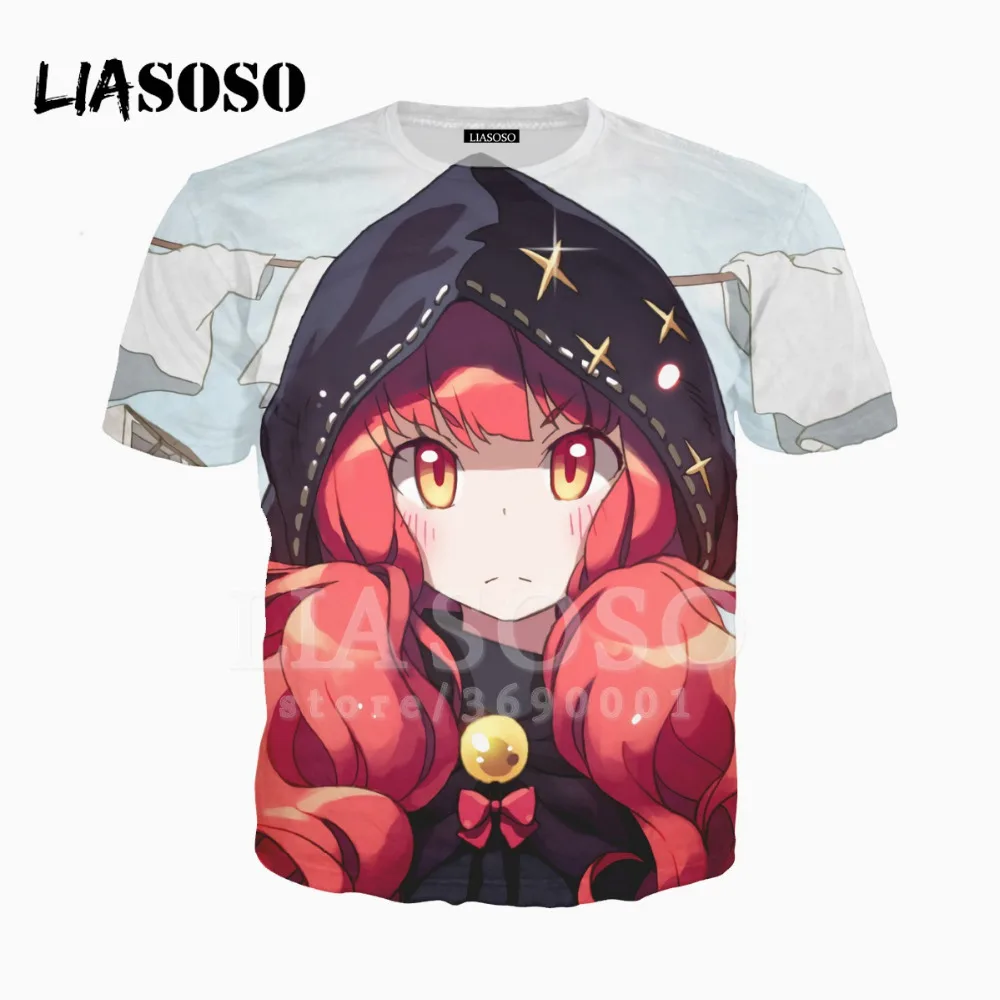 LIASOSO/Милая футболка для девочек с 3D принтом в стиле унисекс Rage of Bahamut GENESIS пуловер