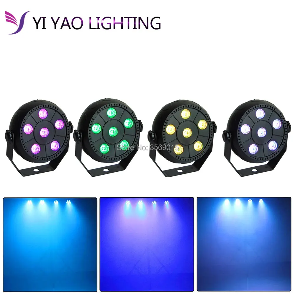 4 шт./лот портативный 6 Led 3 в 1 Par сценический свет 9 Вт диско лазер DJ Домашняя