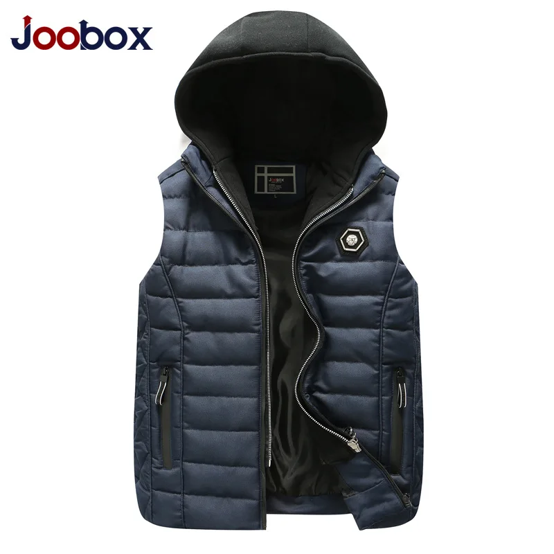 JOOBOX 2018 Brand Hot Sale Winter Hooded Vest Thick Warm Men Jacket Sleeveless Waistcoat Street Hoodie Style Male 4XL Coat | Мужская