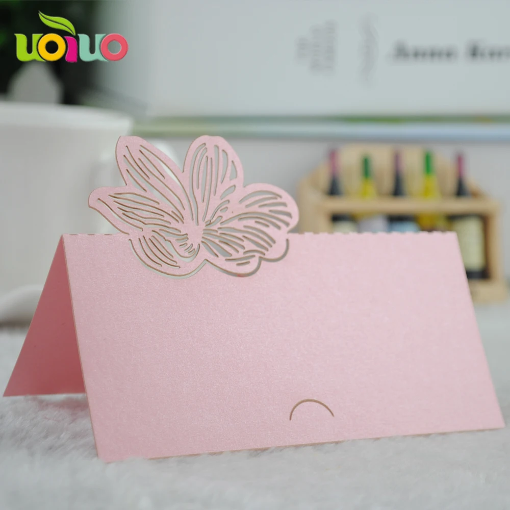 

Flower Laser Wedding Party Table Name Place Cards Favor Decor 100pcs
