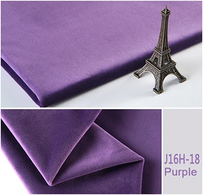 Purple ESSIE HOME 140 см мягкая бархатная велюровая ткань, плюш, скатерть, обивка, ткань для штор, нежный пастельный цвет - Цвет: Purple