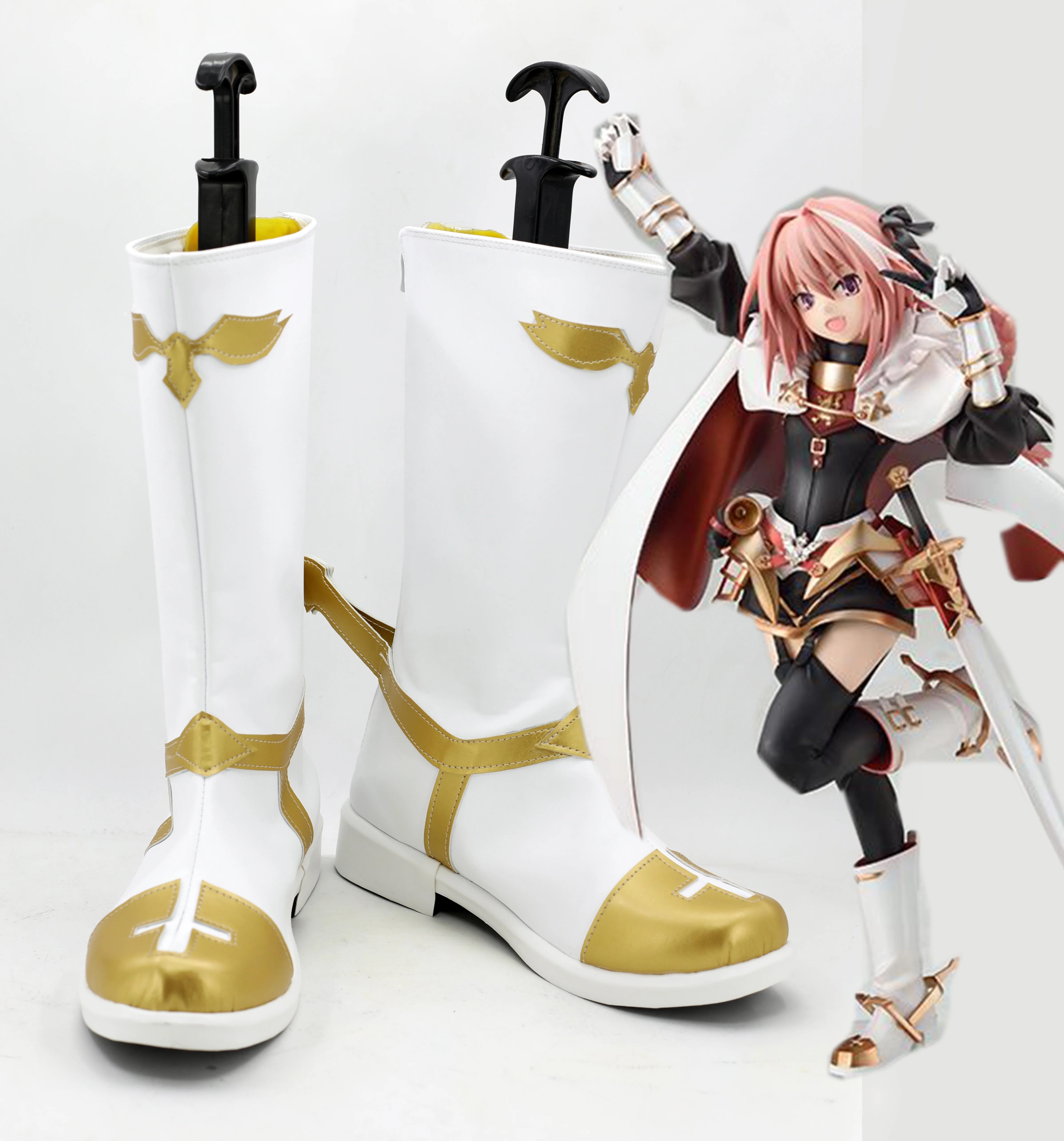 

Обувь для косплея Fate Apocrypha Astolfo, сапоги для вождения, черные сапоги, двенадцать пальладинов шарлапаньи, сапоги для косплея, обувь