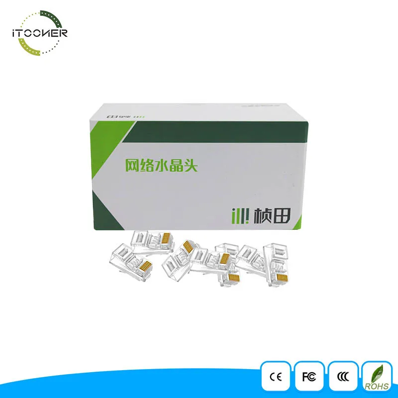 CAT6e Gold-plated high quality 100pcs rj45 connector plug | Безопасность и защита
