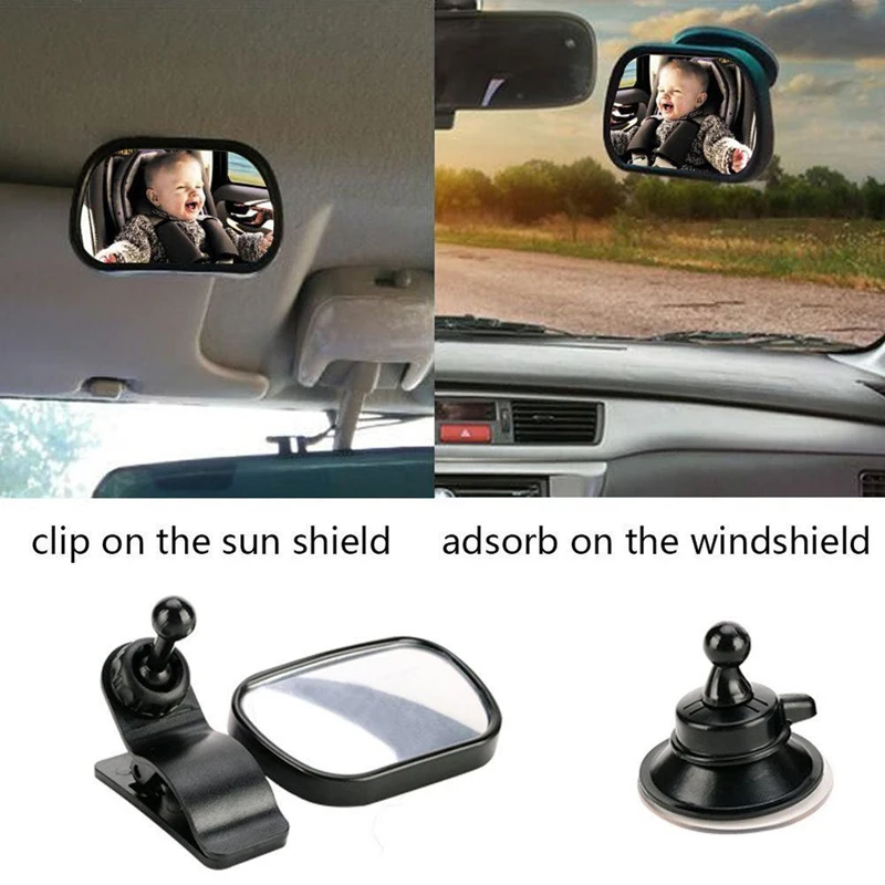 

2 in 1 Mini Children Rear Convex Mirror Car Back Seat Baby Mirror Adjustable Auto Kids Monitor Safety Car Rearview mirror