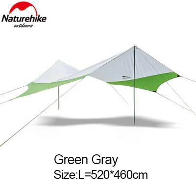 Green L Naturehike большой брезент открытый тент от солнца с поддержкой Сверхлегкий солнечные укрытия для кемпинга пляжный парк - Цвет: Green L