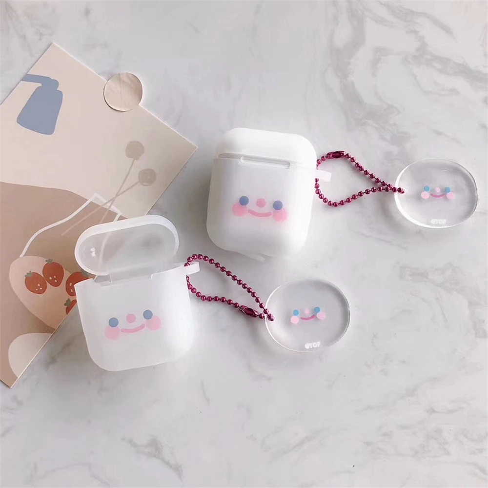 Для AirPods 1 2 милые чехлы для наушников Smile Apple Airpods ins Стиль Прекрасный Bluestooth