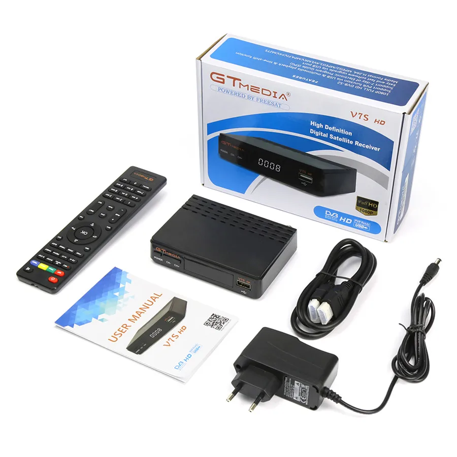 GT MEDIA V7S HD цифровой спутниковый ТВ приемник Поддержка PowerVu DVB S2 декодер обновлен от