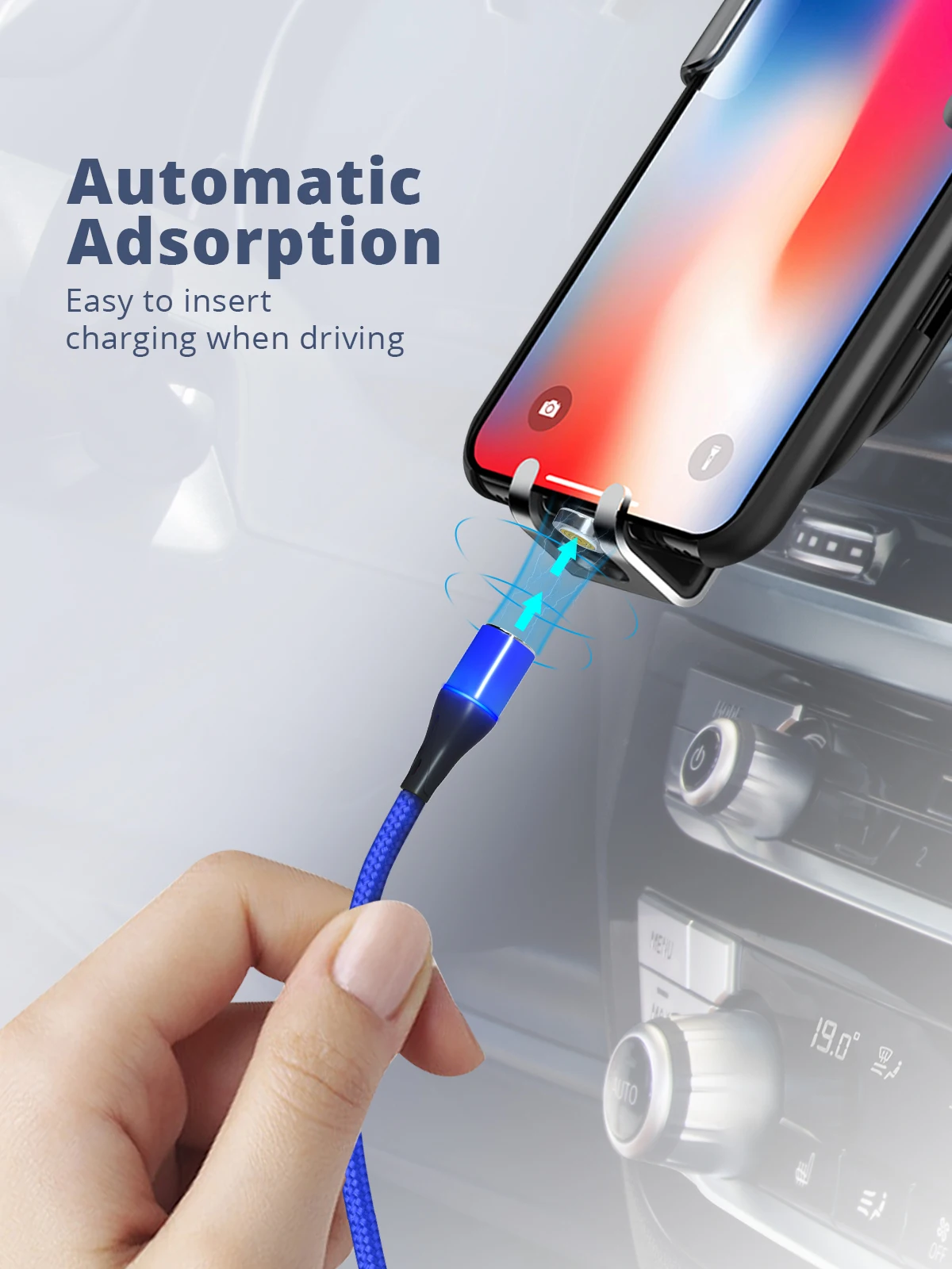 Магнитный кабель ANMONE type-C для быстрой зарядки, Магнитный провод USB C для мобильных планшетов Android, зарядный шнур type-C, кабели для передачи данных для телефонов
