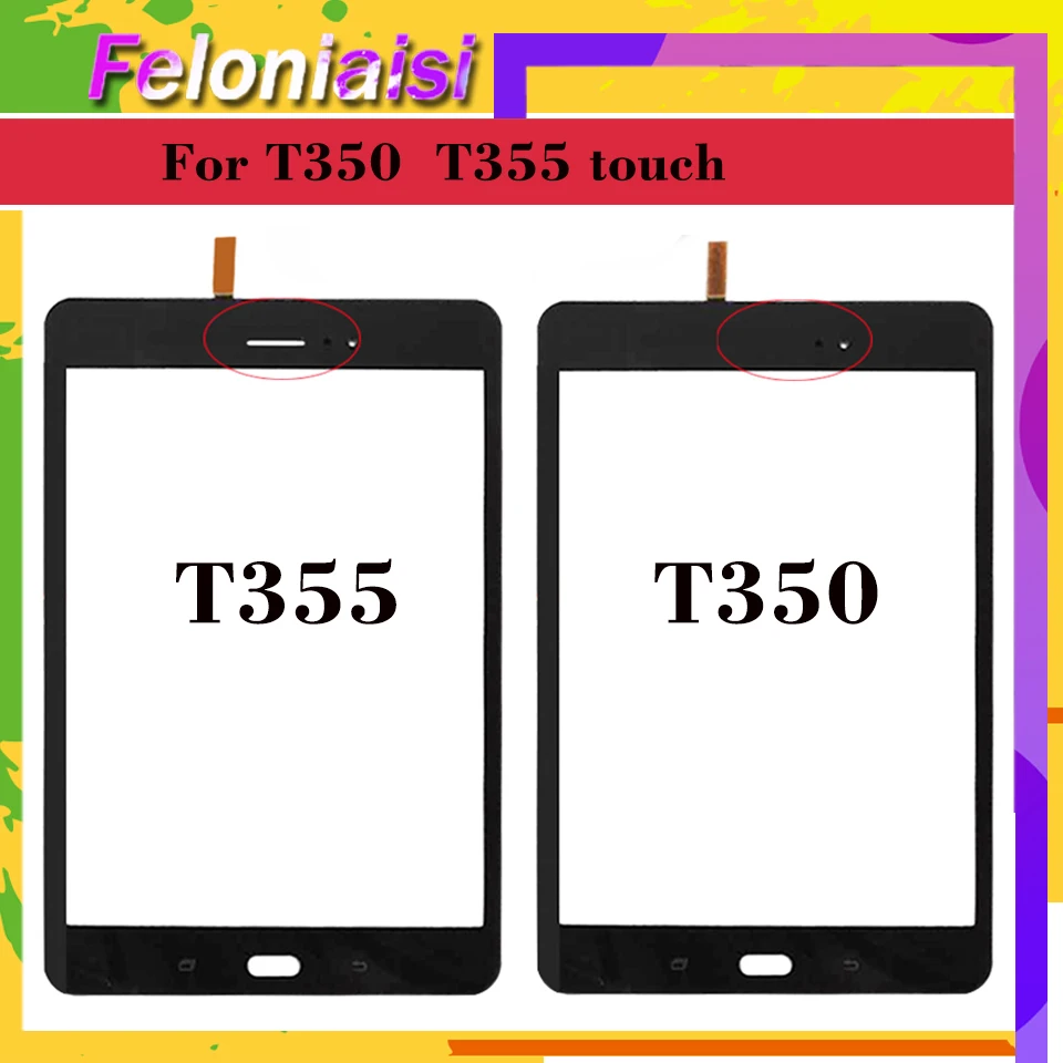 

10pcs/lot 8.0'' For Samsung Galaxy Tab A T355 T350 SM-T355 SM-T350 Touch Screen Digitizer Sensor Glass Panel Tablet Replacement