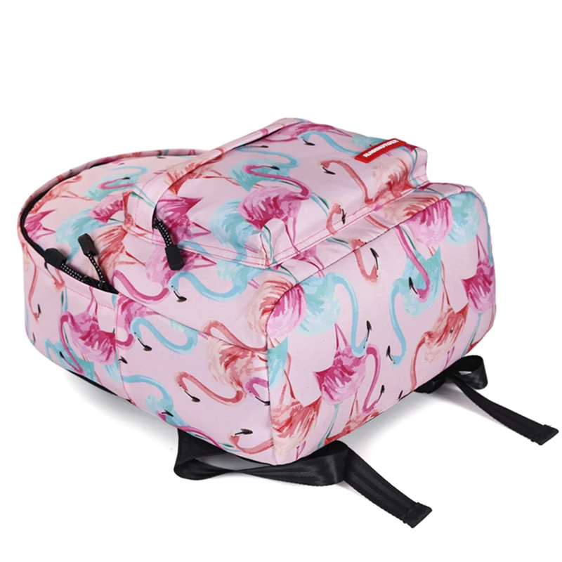 School Bag for Teenager Girls Women Laptop Backpack Flamingo Printing Bagpack Mochila Feminina Escolar Big Travel Daypack
