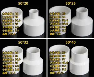 Прямой соединитель для водопроводной трубы, 2 шт., 50 мм x 20253240 мм, переходник, скользящий ПВХ