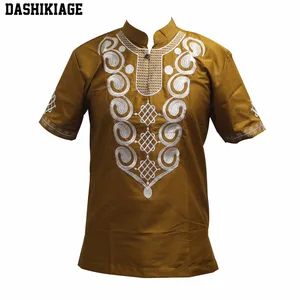 Мужской винтажный Топ Dashikiage с вышивкой, Замечательные цвета, традиционный Африканский топ из мали