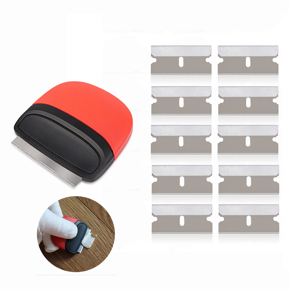 EHDIS новая Автомобильная наклейка для удаления клея скребок бритвы + 10 шт. лезвие