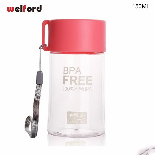 150 мл пластиковая Мини Милая бутылка для воды с веревкой детей портативный