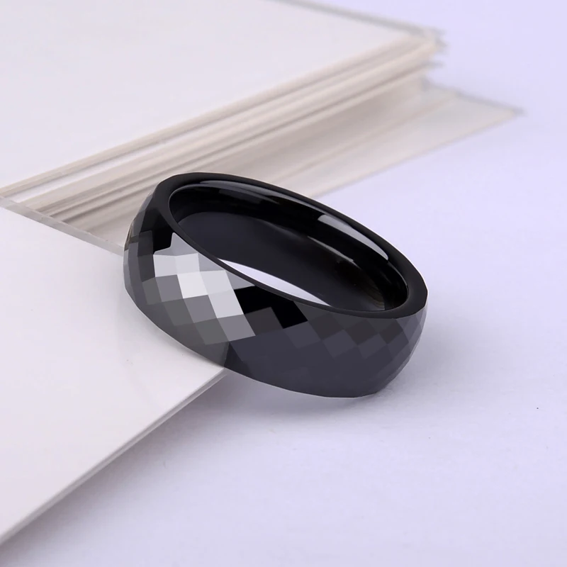 Модные мужские ювелирные кольца черные высокотехнологичные керамические 4 мм/7