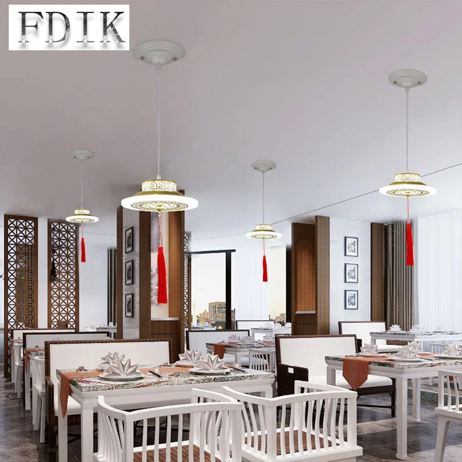 Energy saving No flicker 3 stage Dimming LED Pendant Lights New Chinese Style Teahouse Restaurant Club Dining room lamp | Освещение