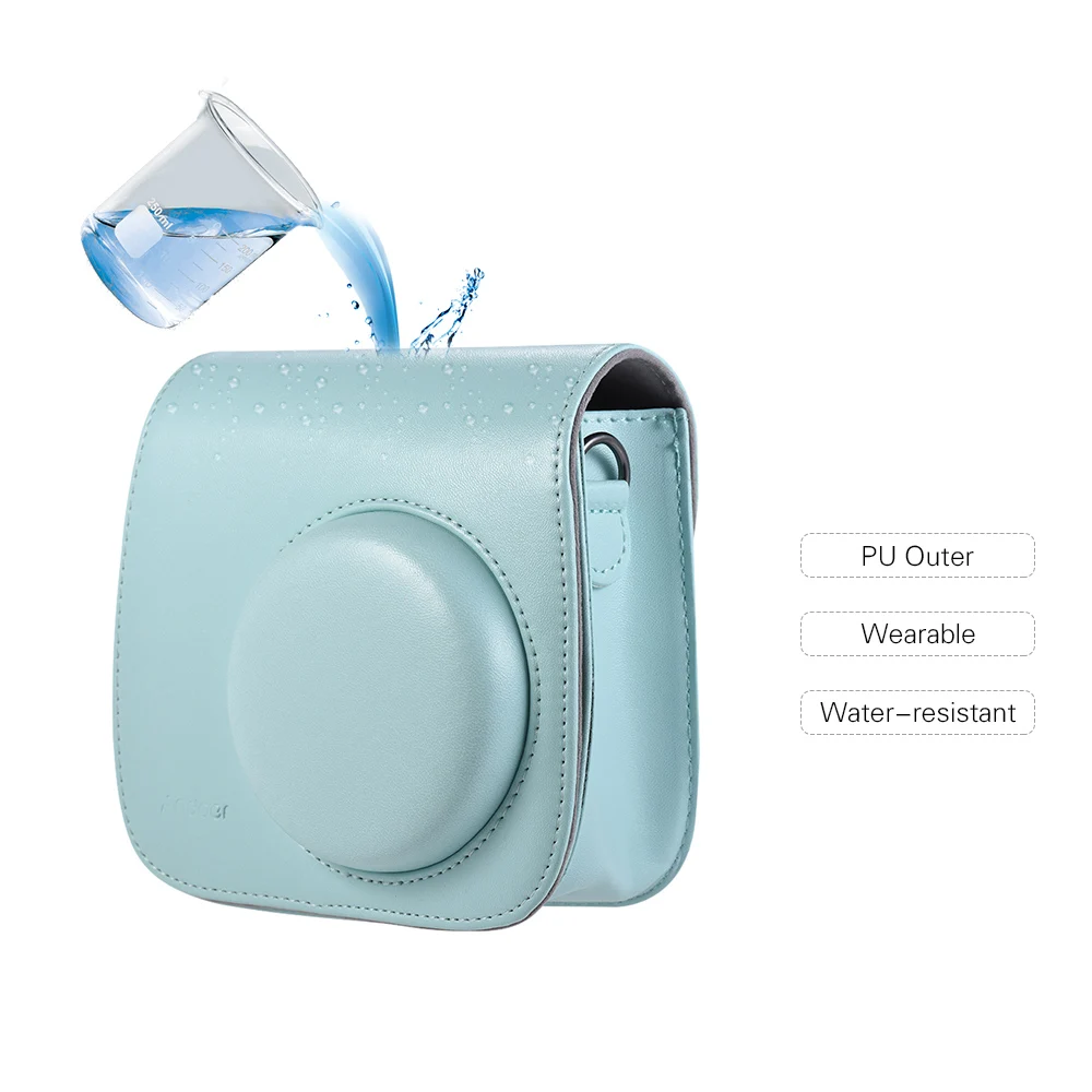Чехол для Камеры Andoer из искусственной кожи с ремешком Fujifilm Instax Mini 8/9/8 доступны
