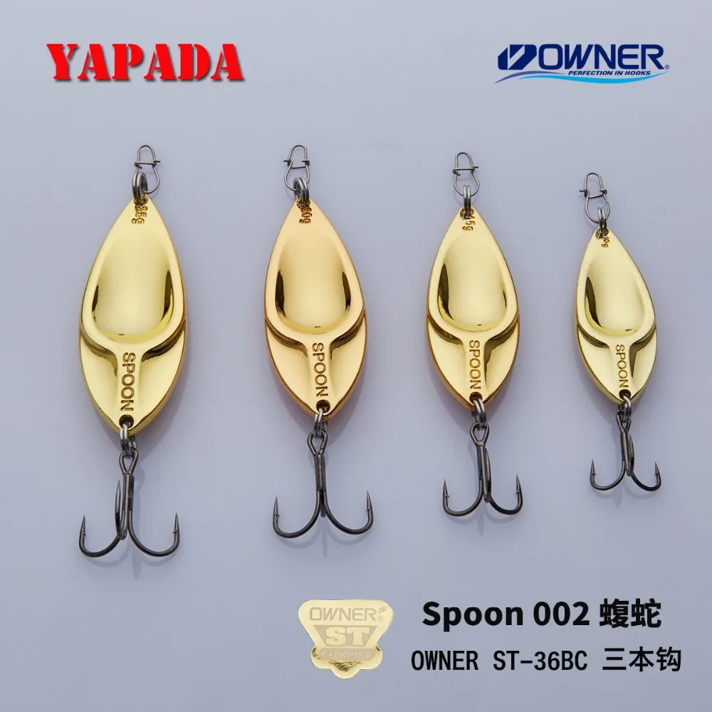 YAPADA ложка 002 Viper владелец тройной крючок 20 г-25 г многоцветный 54-58 мм металлическая ложка перо рыболовные приманки