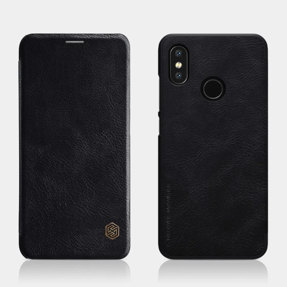 Для Xiaomi Mi 8 чехол оригинальный NILLKIN QIN Высокое качество lthr Флип кожаный для бампер |
