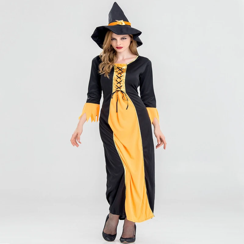 Новое длинное платье на Хэллоуин для взрослых ведьм костюмы косплея кино и