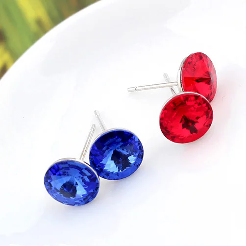 ANNGILL из плотной ткани модное круглый Одежда высшего качества серьги кристаллами