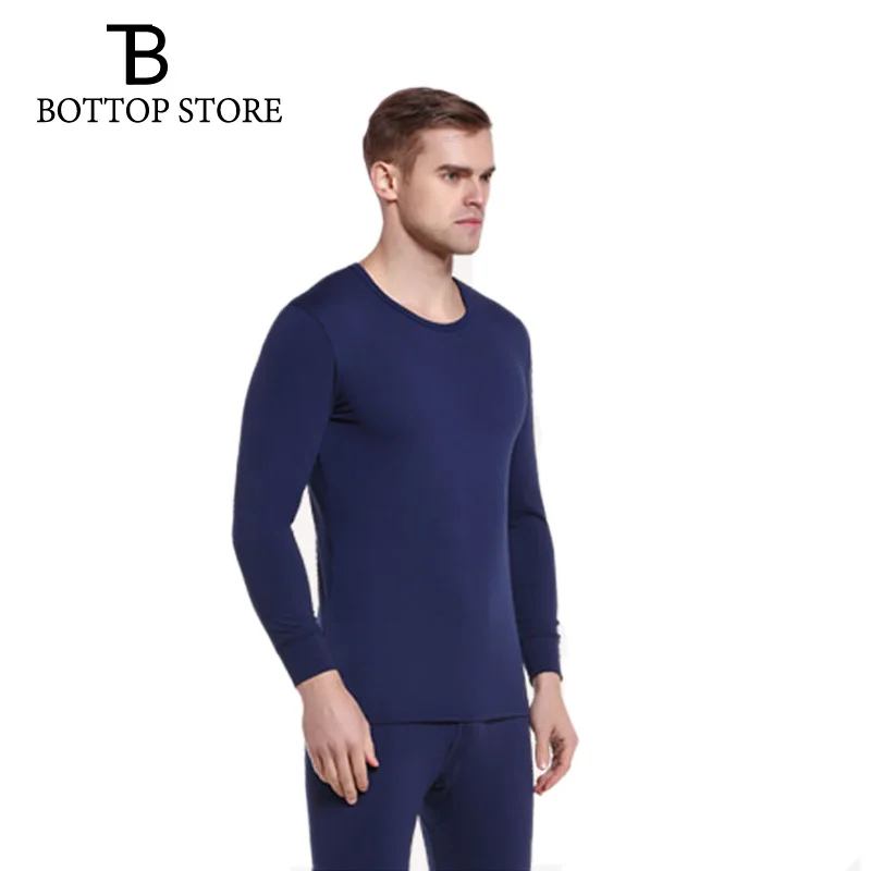 Комплект мужского тонкого термобелья однотонное нижнее белье кальсоны трико