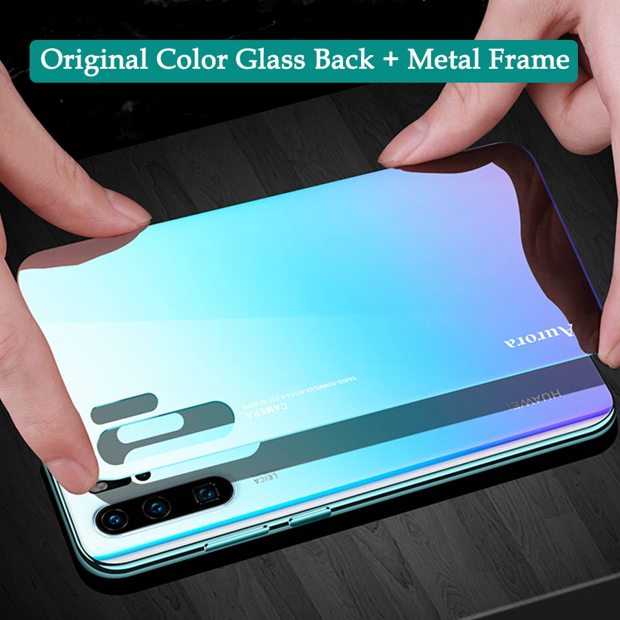 P20 P 30 P30 PRO чехол Роскошный металлический каркас противоударный Аврора закаленное