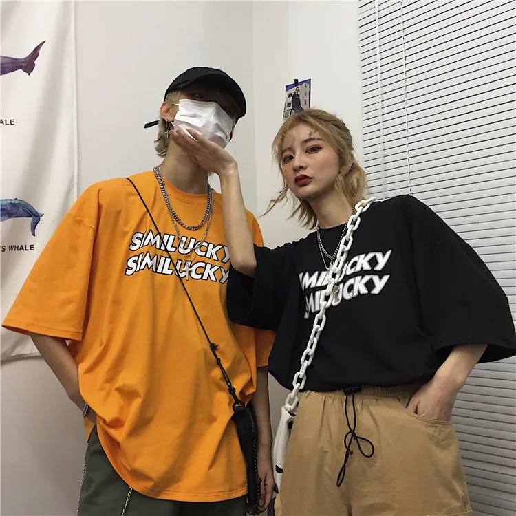 2019 сезон: весна–лето Harajuku уличная Bf футболка с короткими рукавами женская одежда