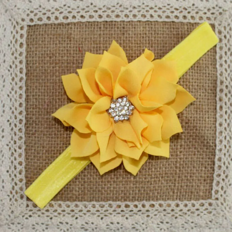 Infant Toddler Baby Rhinestone Flower Headbands Newborn Sweet Cute Babies Kids Crystal Headwears Hair Band Accessories Hot | Дом и сад