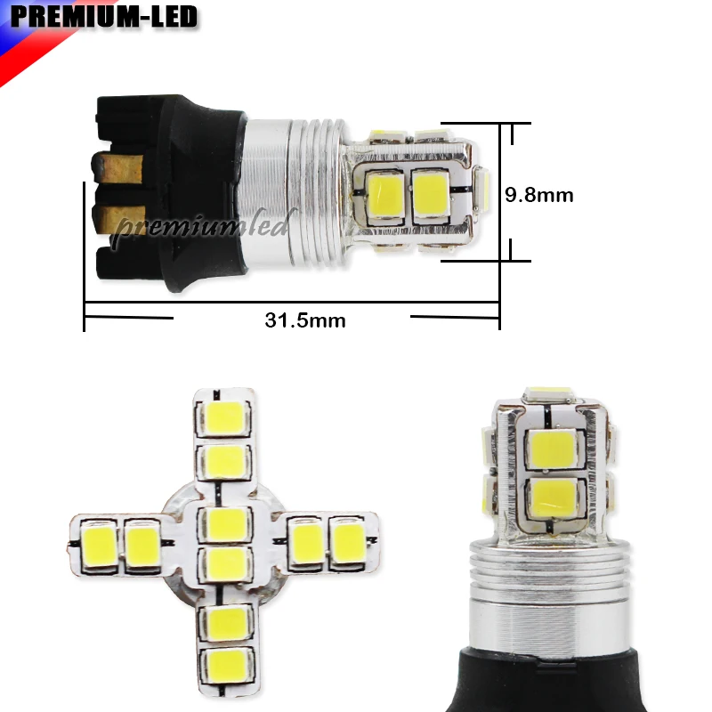 Ксеноновые белые светодиодные лампы Canbus 10-SMD PW24W PWY24W для Audi BMW Peugeot Volvo VW указатели