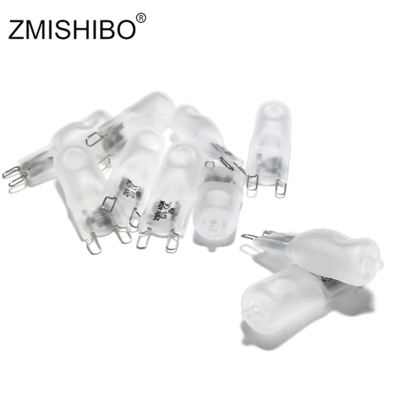 Zmisibo 10 шт./лот супер яркая матовая галогенная лампа G9 220В лампочка 20 Вт/40 Вт/60 Вт
