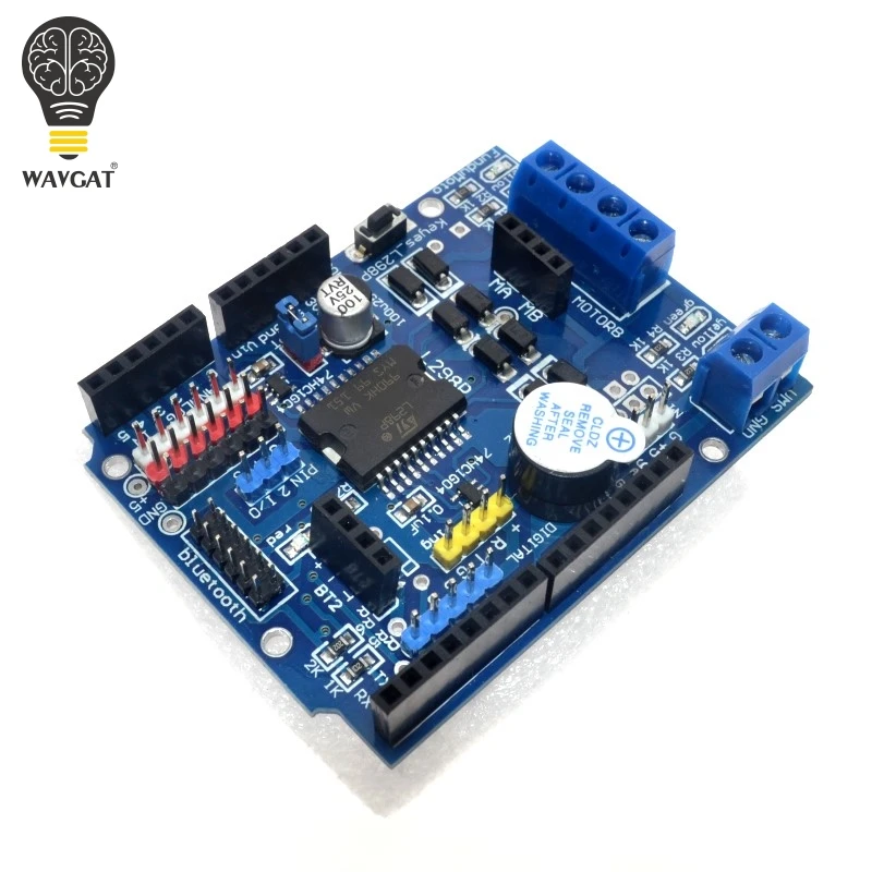 WAVGAT L298P контроллер скорости ШИМ двойной драйвер высокой мощности Bluetooth интерфейс