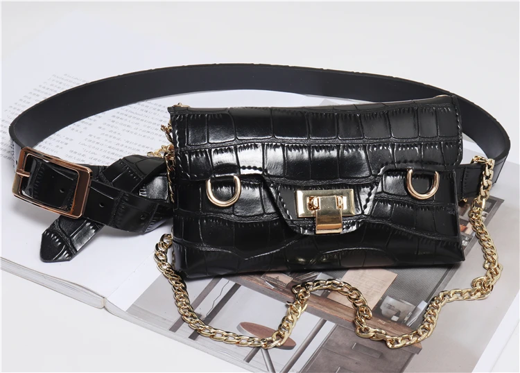 Крокодиловая искусственная кожа fannypack женская сумка для живота поясная сумка дамская поясная сумка на пояс FP20