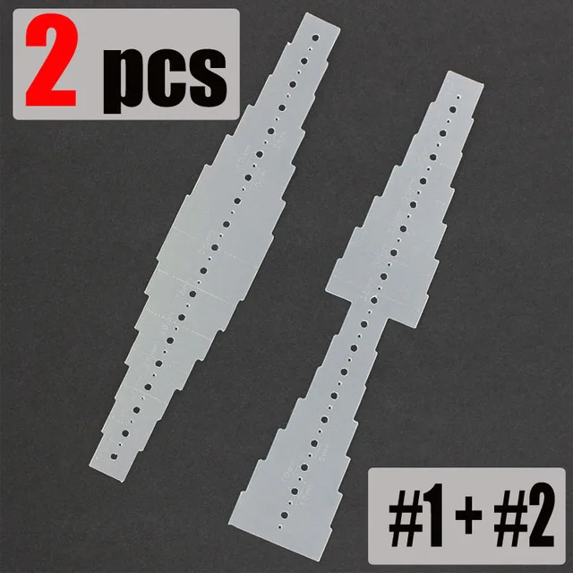 2PCS NO.1AND NO.2 Сделай Сам кожевенное ремесло аксессуары кожаный ремень Дырокол позиционные сверла пластиковые кожаные пробивки позиционирования шаблон - Цвет: 2PCS NO.1AND NO.2