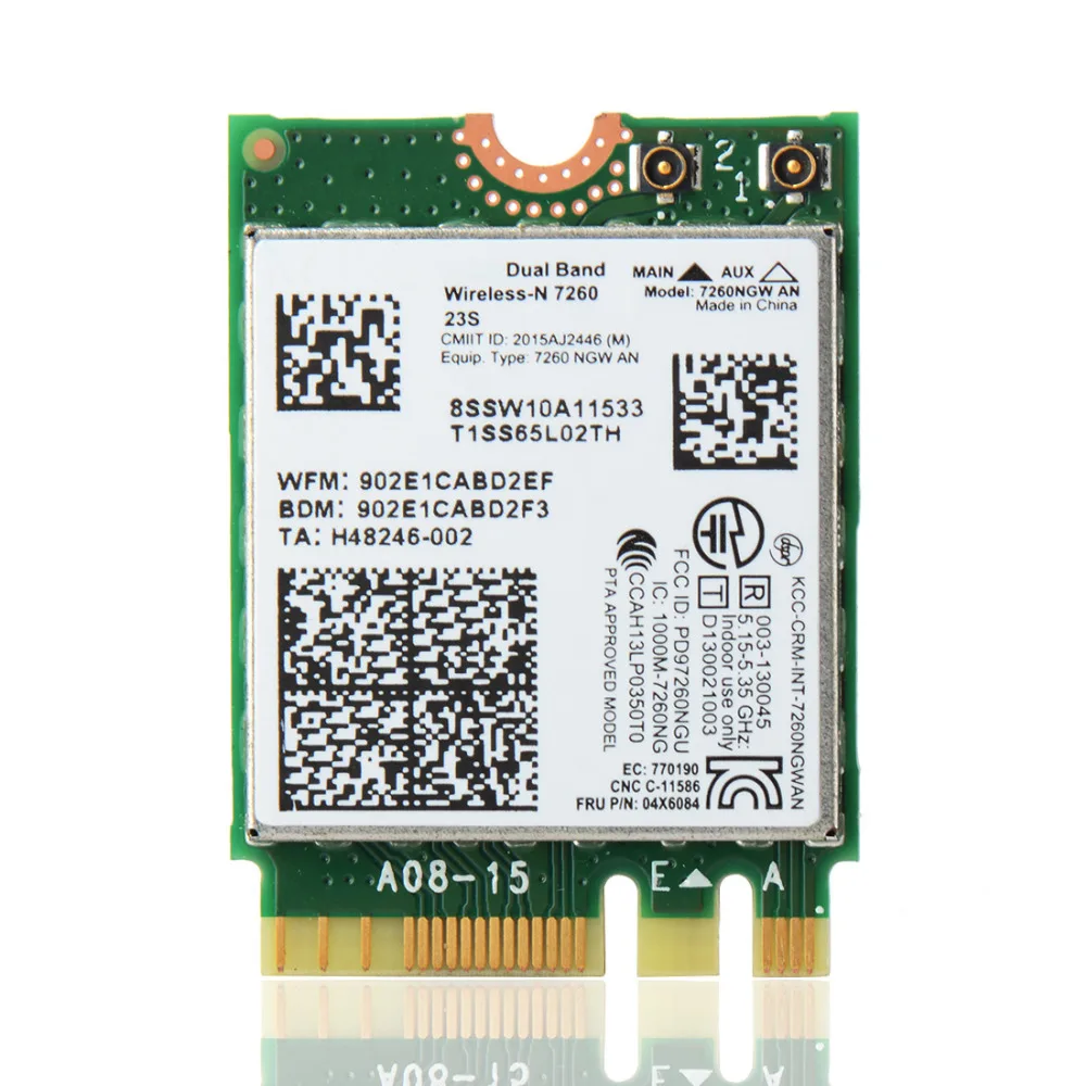 Двухдиапазонная Беспроводная AC 7260 WiFi+ BT 4,0 карта для ноутбука lenovo T440 T440S сетевые карты