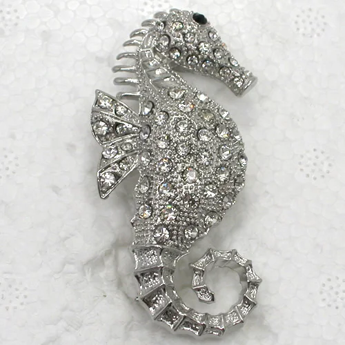 

Rhinestone Clear brooch Seahorse Pin brooches C659 A